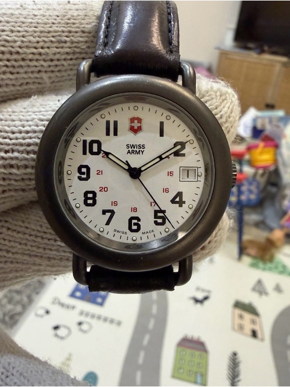 Vintage 1990s Victorinox Swiss Army Cavalry Gunmetal Watch 24531